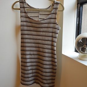 Knitted Striped Vintage Mini Dress XS